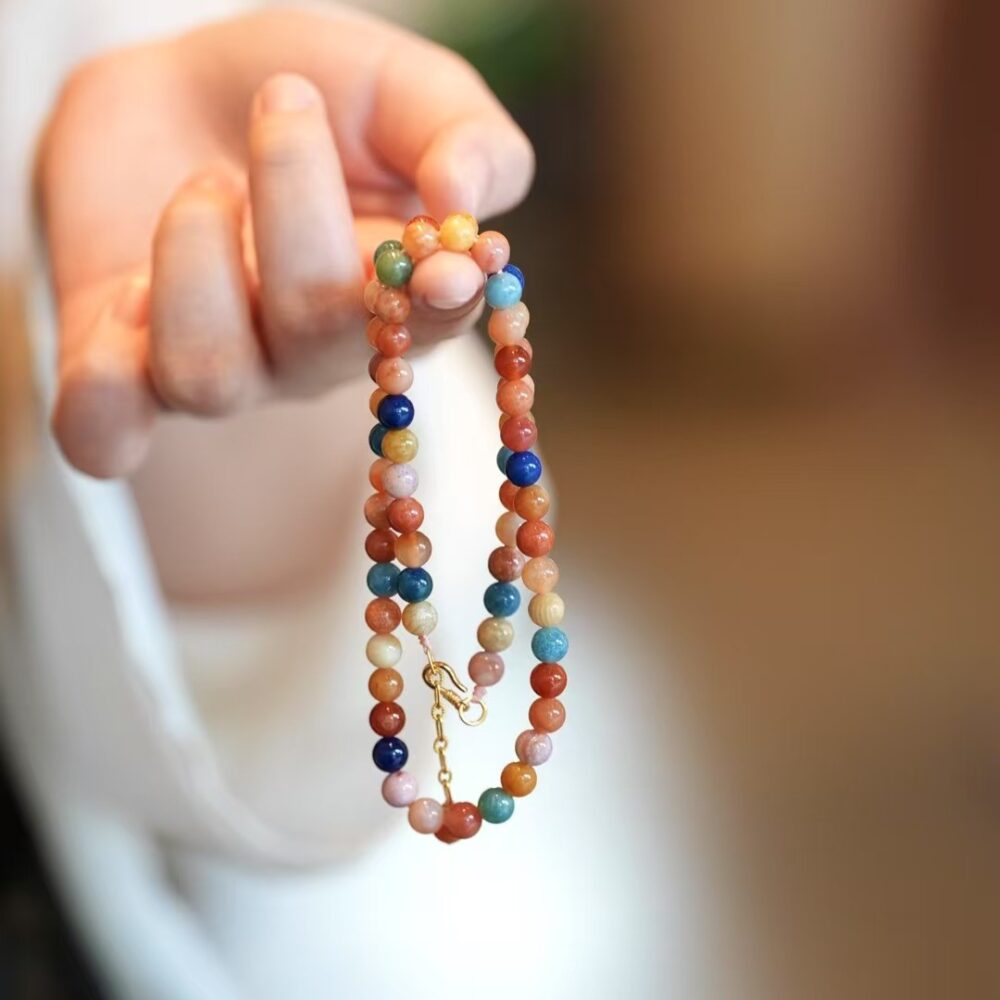 Coral Jade Clavicle Necklace Super Beautiful Candy Color - 图片 4