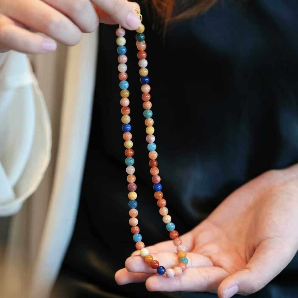 Coral Jade Clavicle Necklace Super Beautiful Candy Color - 图片 6