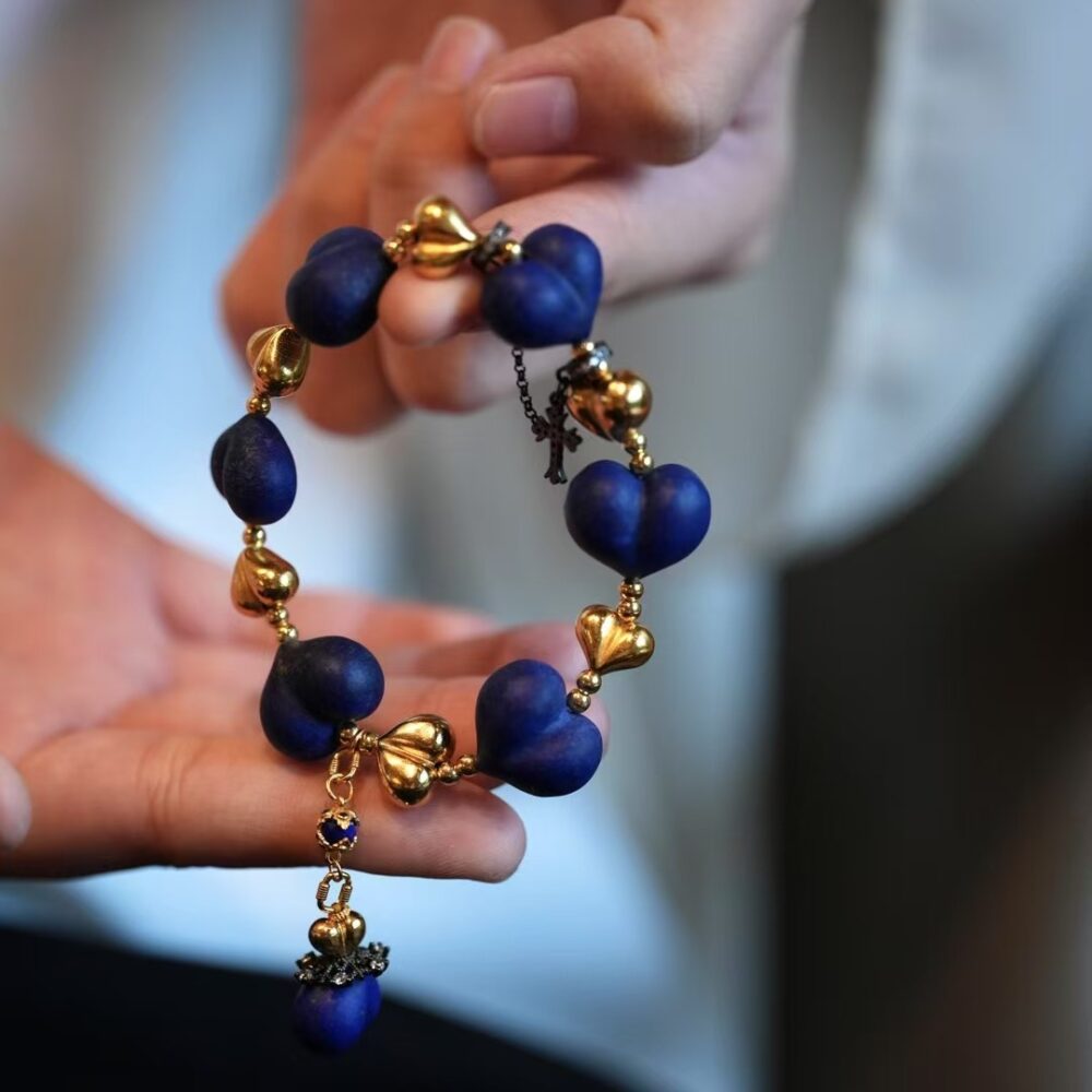 Lapis Lazuli Bracelet Heart Shape Design