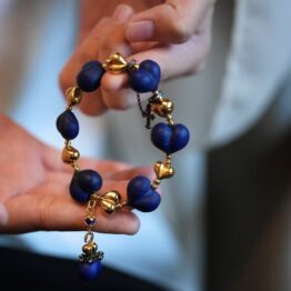 Lapis Lazuli Bracelet Heart Shape Design