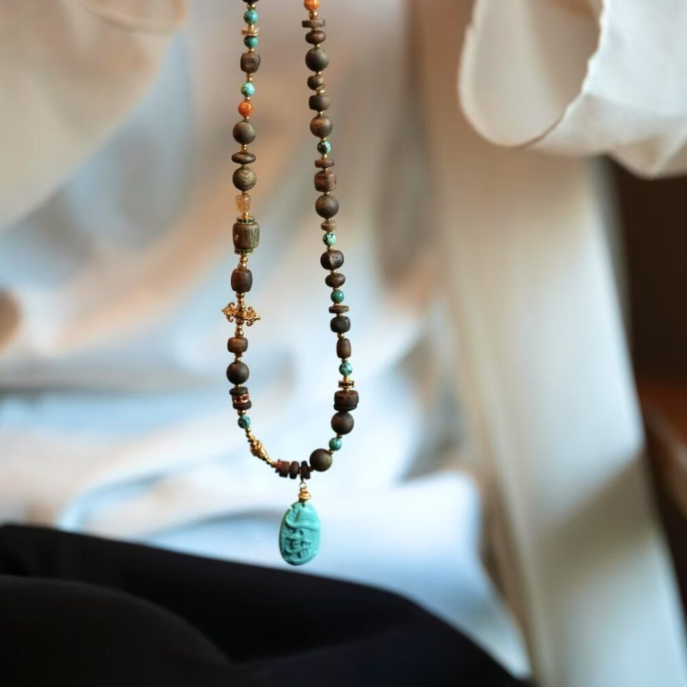 Natural Agarwood Necklace - 图片 5