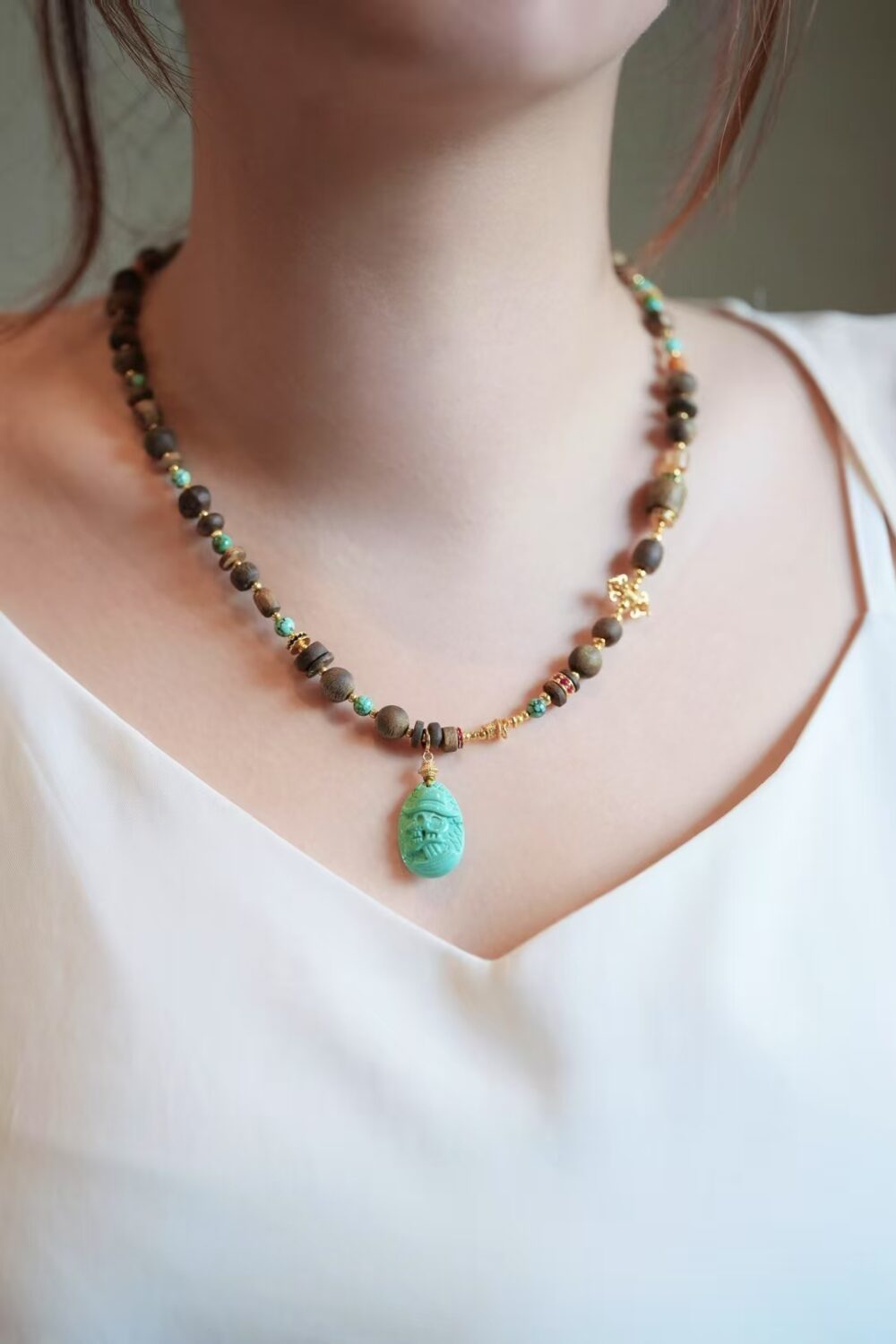 Natural Agarwood Necklace - 图片 2