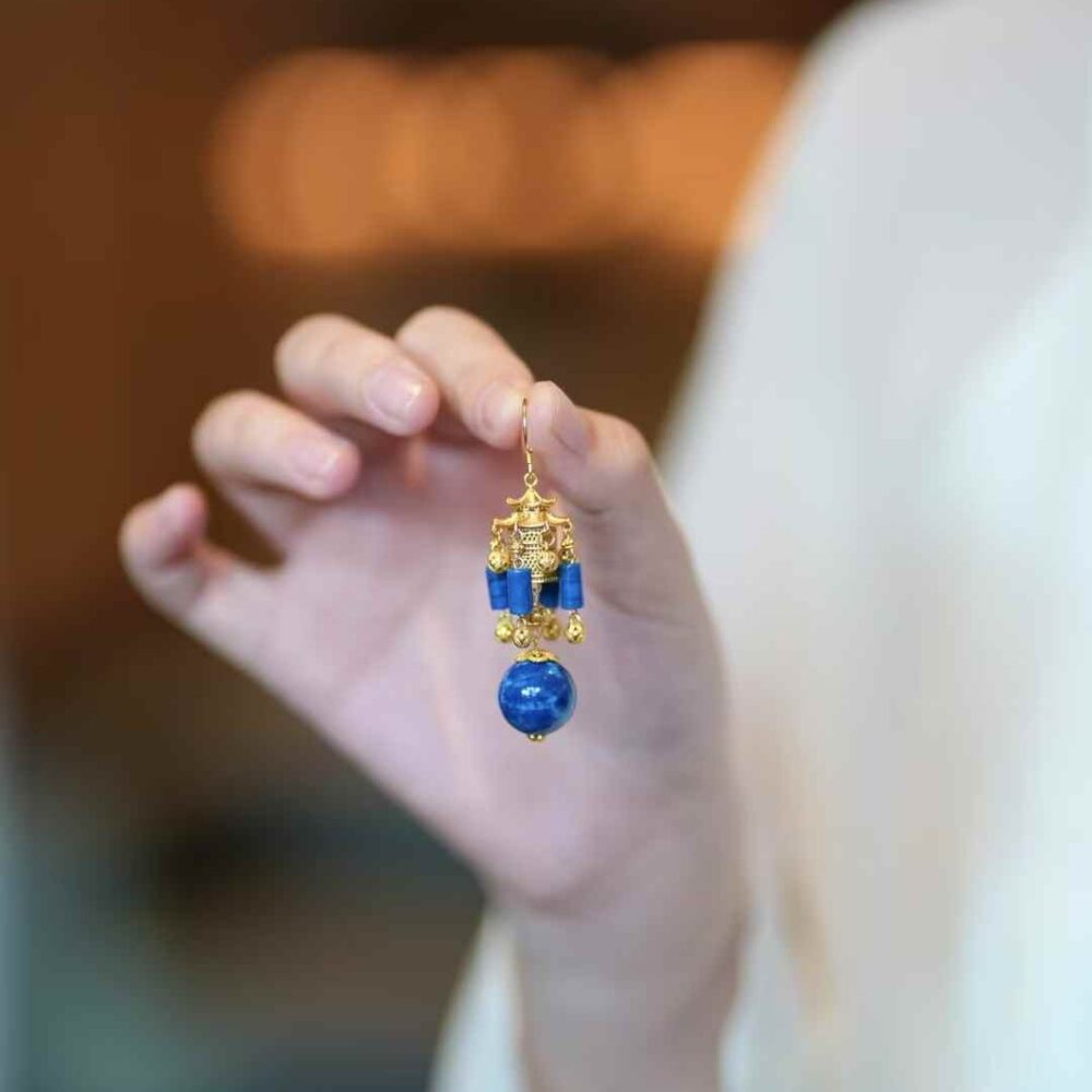 Super elegant coral jade earrings - 图片 2