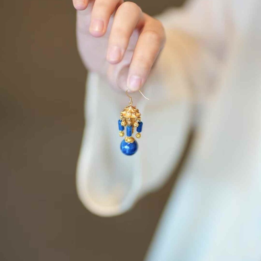 Super elegant coral jade earrings - 图片 3
