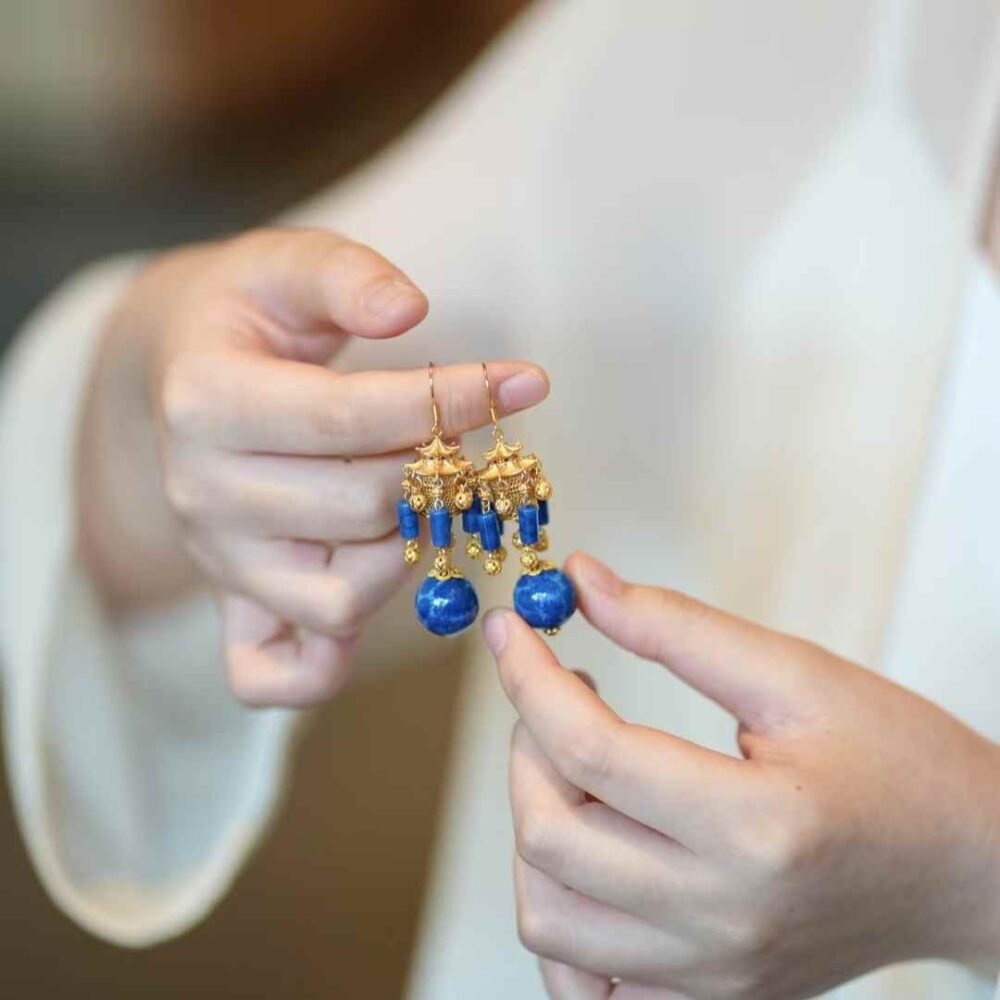 Super elegant coral jade earrings - 图片 4