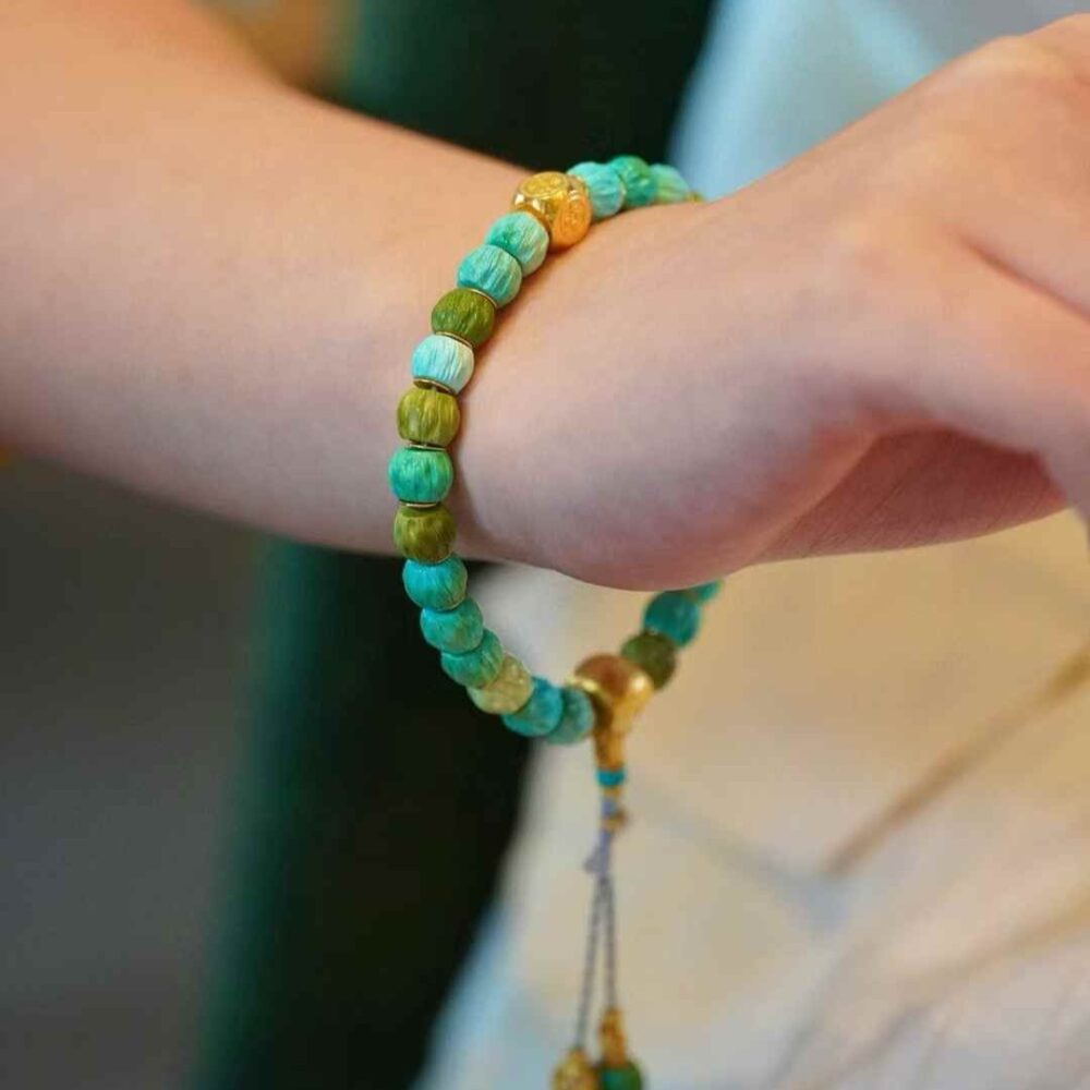 Turquoise cypress seed bracelet - 图片 2