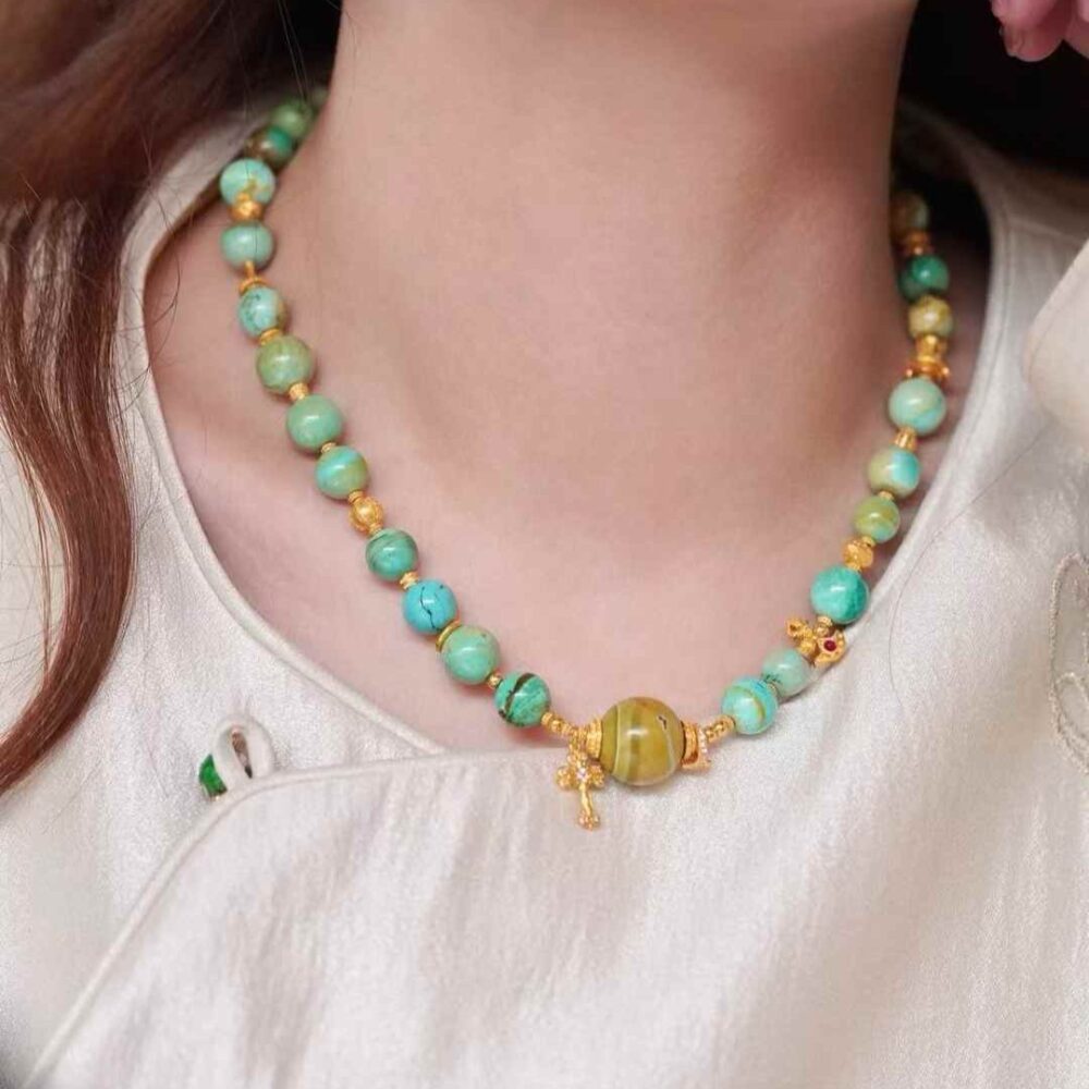 Turquoise Water Ripple Necklace - 图片 2