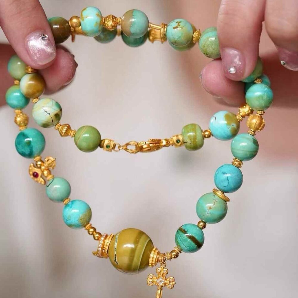Turquoise Water Ripple Necklace