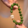 Jade spinach green bracelet