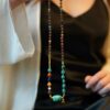 High Porcelain Blue Turquoise Women's Necklace - 图片 2