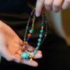 High Porcelain Blue Turquoise Women's Necklace - 图片 6