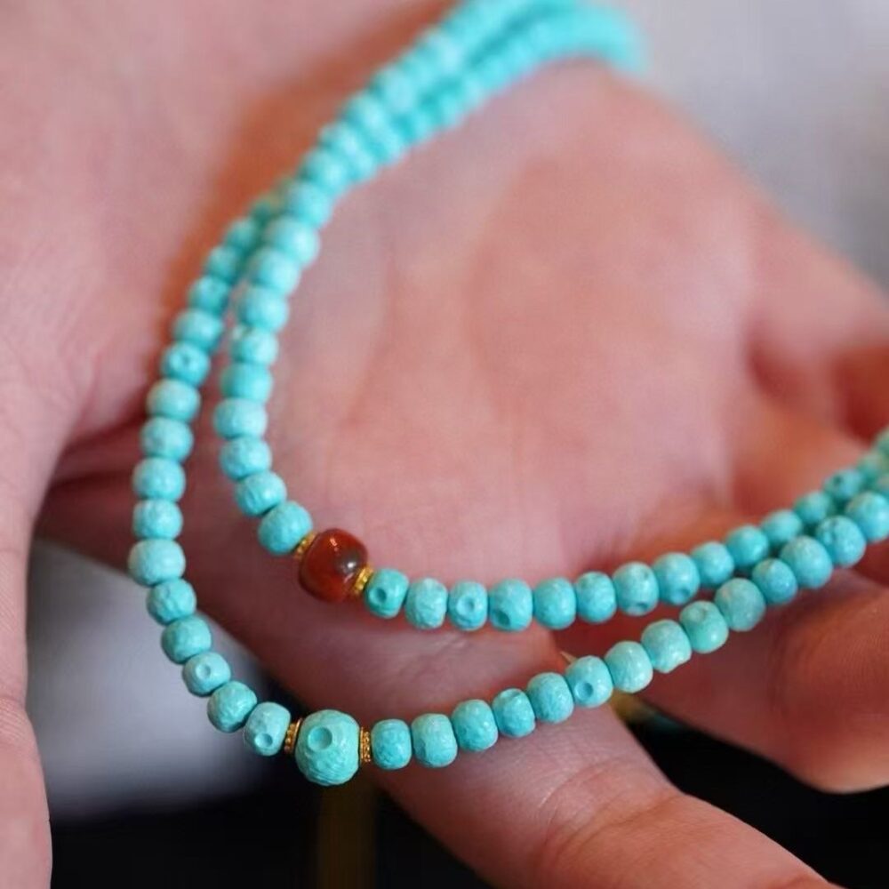 Original high-porcelain turquoise necklace/bracelet - 图片 4