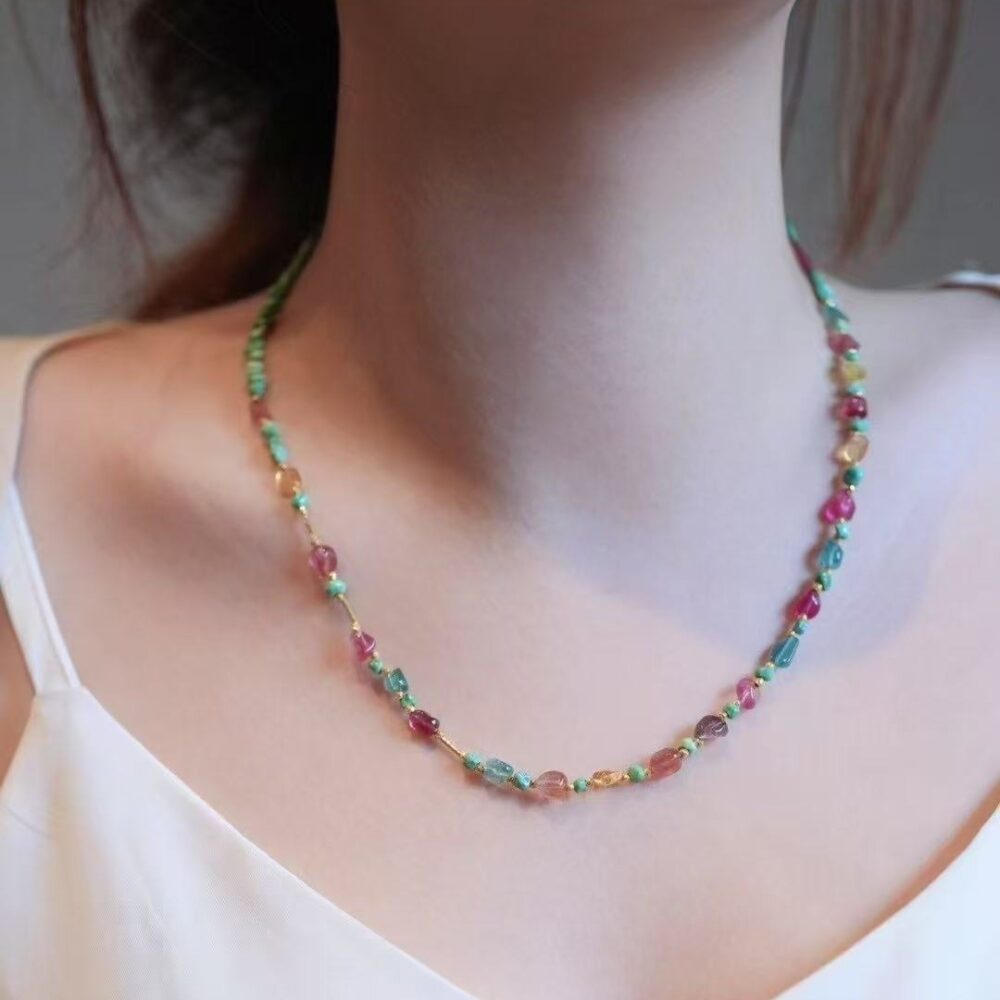 Rainbow Tourmaline Necklace