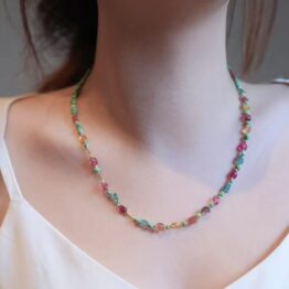 Rainbow Tourmaline Necklace