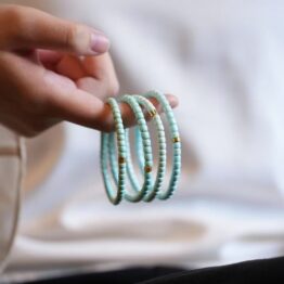 Turquoise Seiko Straight Cut Bracelet