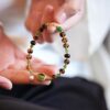 18K Gold Amber Jasper Multi-Treasure Bracelet
