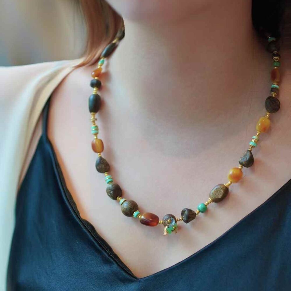 Beeswax Agarwood Necklace - 图片 2