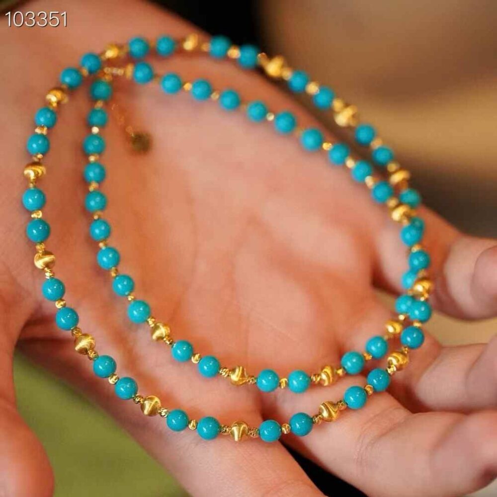 Green pine sleeping beauty clavicle necklace - 图片 2