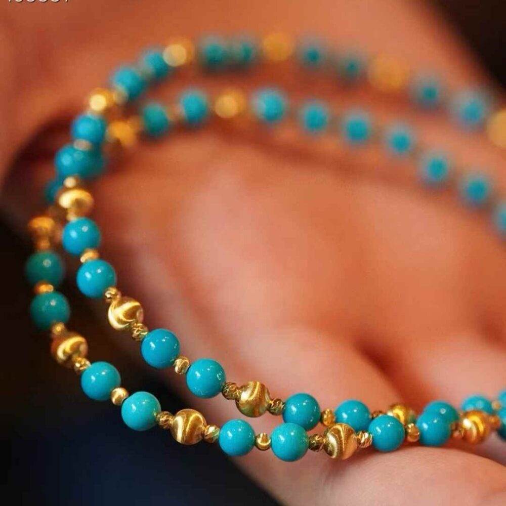 Green pine sleeping beauty clavicle necklace - 图片 3