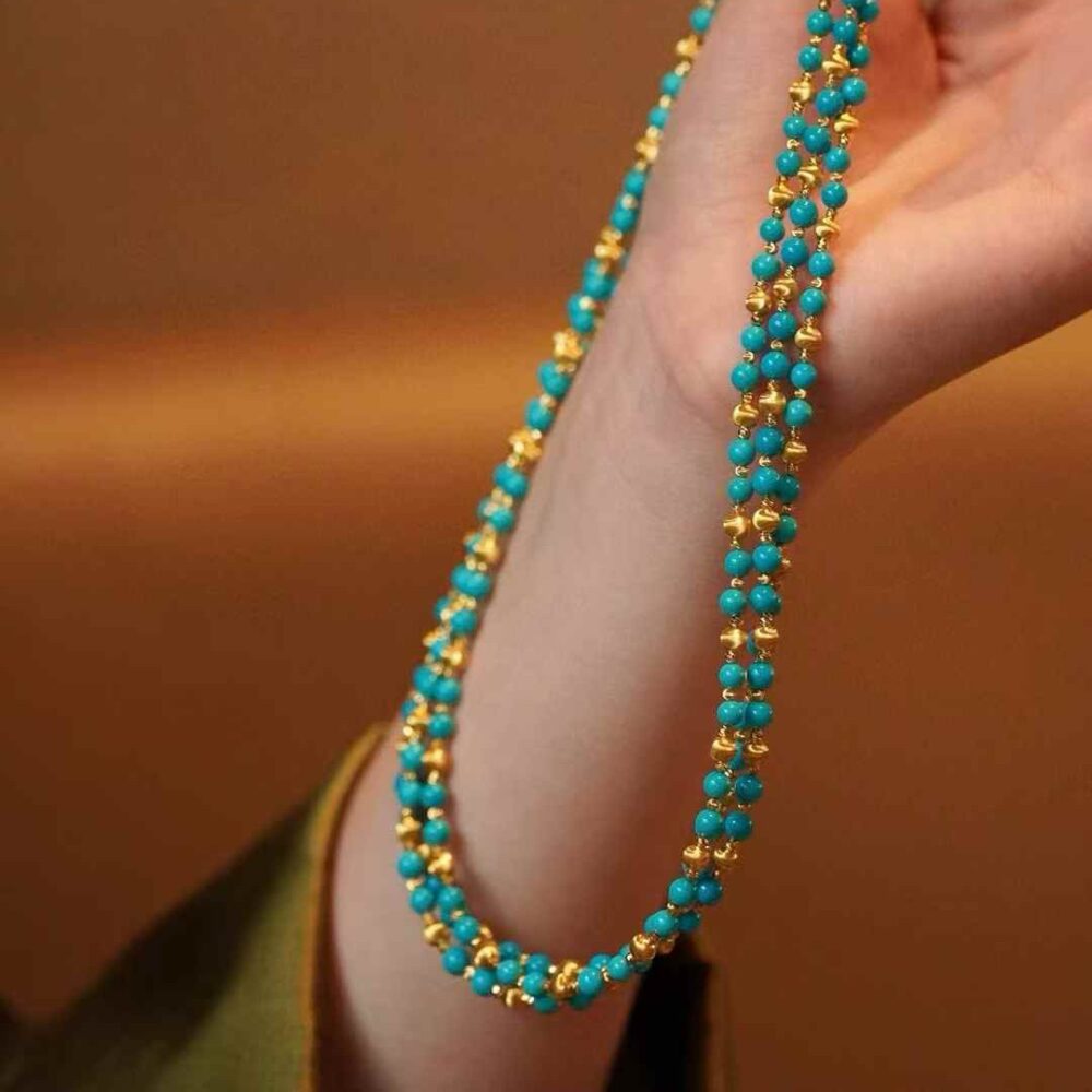 Green pine sleeping beauty clavicle necklace - 图片 4