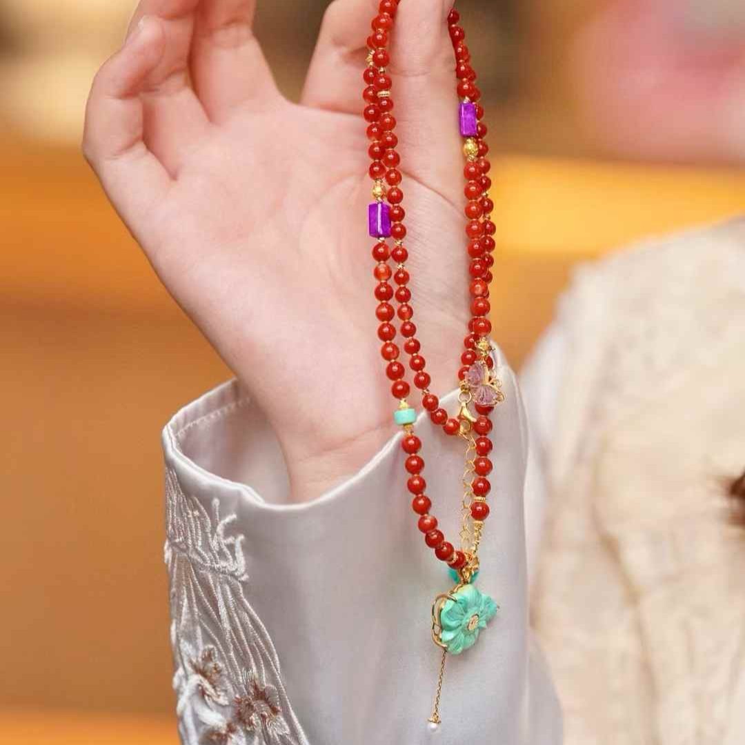 Akha coral necklace - 图片 6