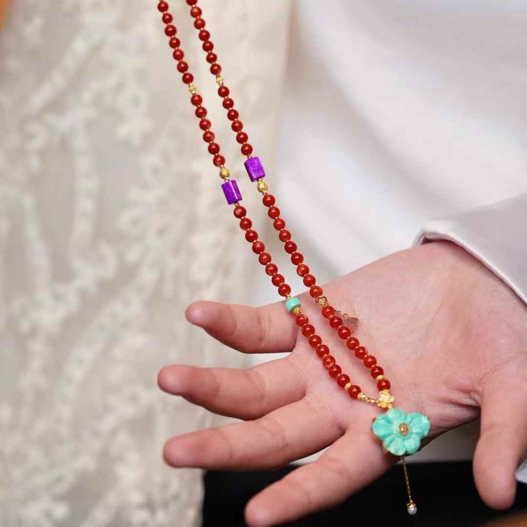 Akha coral necklace - 图片 5