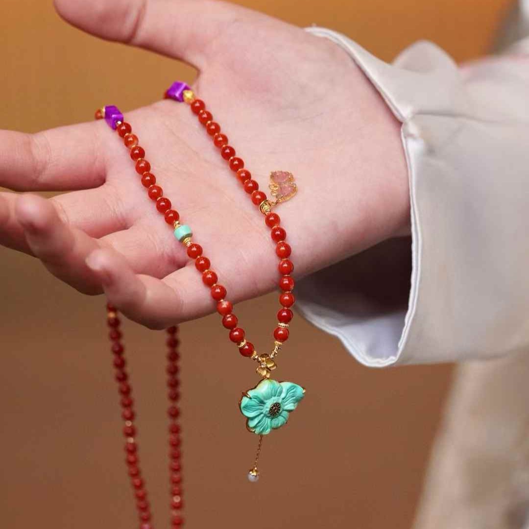 Akha coral necklace - 图片 4