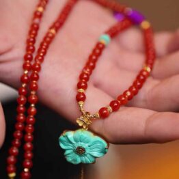 Akha coral necklace