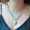 Original turquoise necklace design (shield pendant) - 图片 2