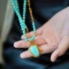 Original turquoise necklace design (shield pendant) - 图片 4